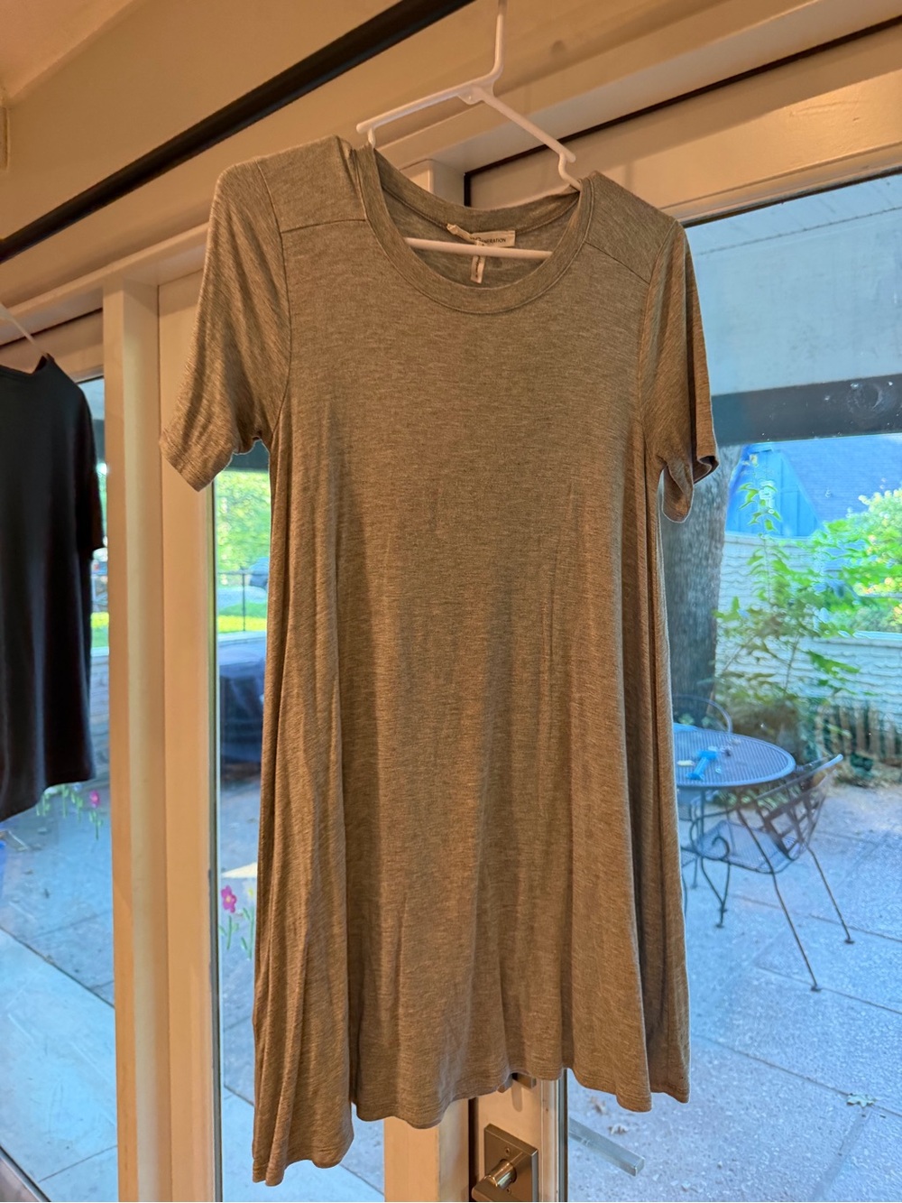 BCBGeneration Heather Gray Crew Neck Tee Dress